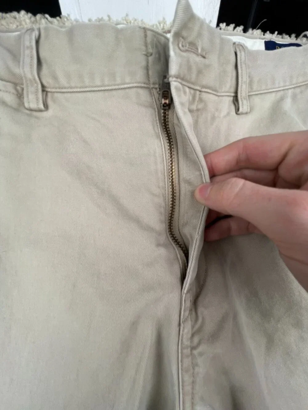 Polo Ralph Lauren 34x34 Khaki Flat Front Classic Fit Chino Pants Church BBQ